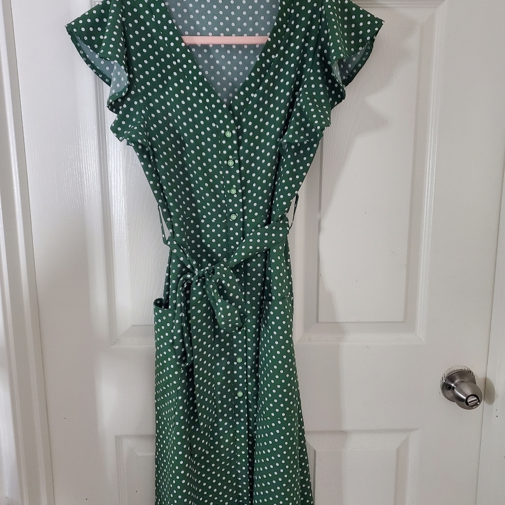Green Polka Dot Dress